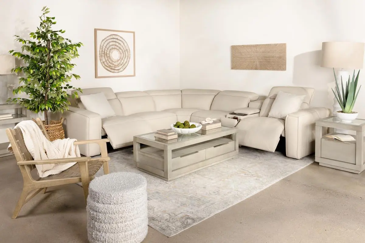 Amara 6 Piece 2 Power Sectional With 2 Power Armless Recliner - Image 10