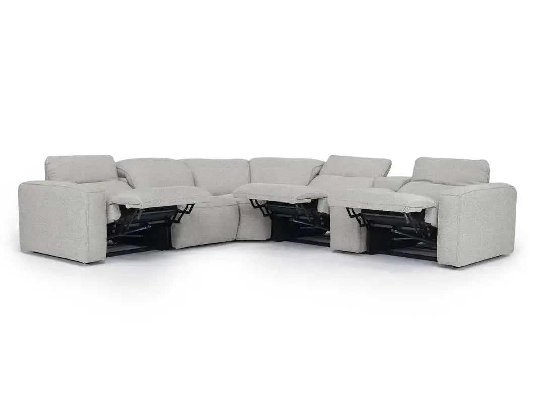Amara 6 Piece 2 Power Sectional With 2 Power Armless Recliner - Image 11