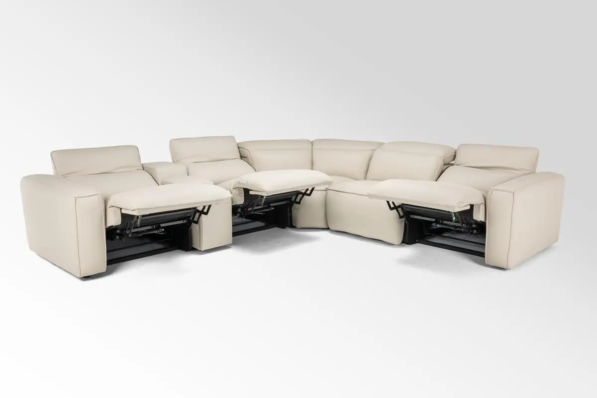 Amara 6 Piece 2 Power Sectional With 2 Power Armless Recliner - Image 20