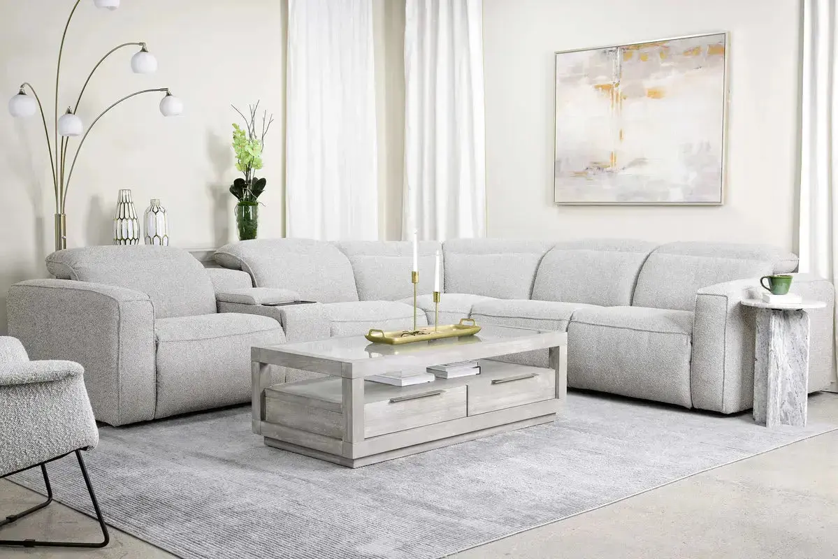 Amara 6 Piece 2 Power Sectional With 2 Power Armless Recliner - Image 23