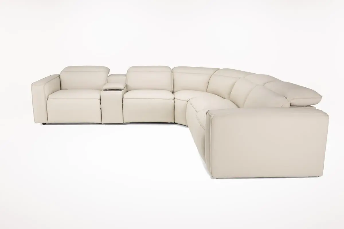 Amara 6 Piece 2 Power Sectional With 2 Power Armless Recliner - Image 4