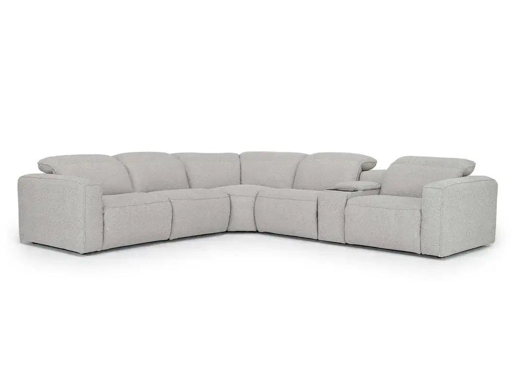 Amara 6 Piece 2 Power Sectional With 2 Power Armless Recliner - Image 9