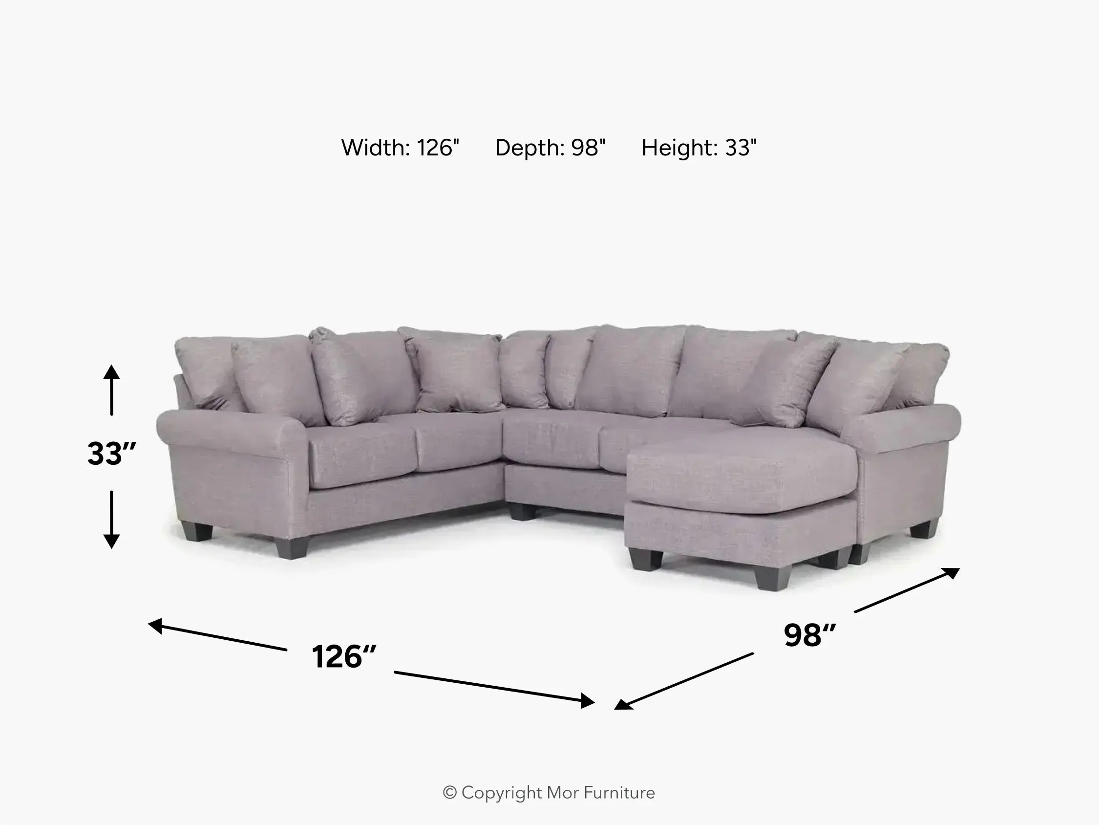 Amelia Crypton Performance Sofa Chaise Sectional - Image 6