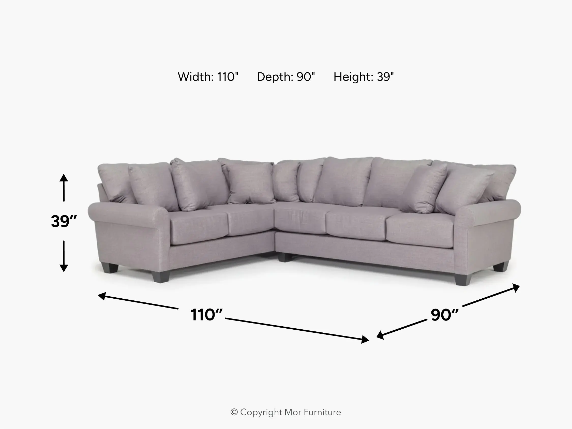 Amelia Crypton Performance Tux Sofa Sectional - Image 6