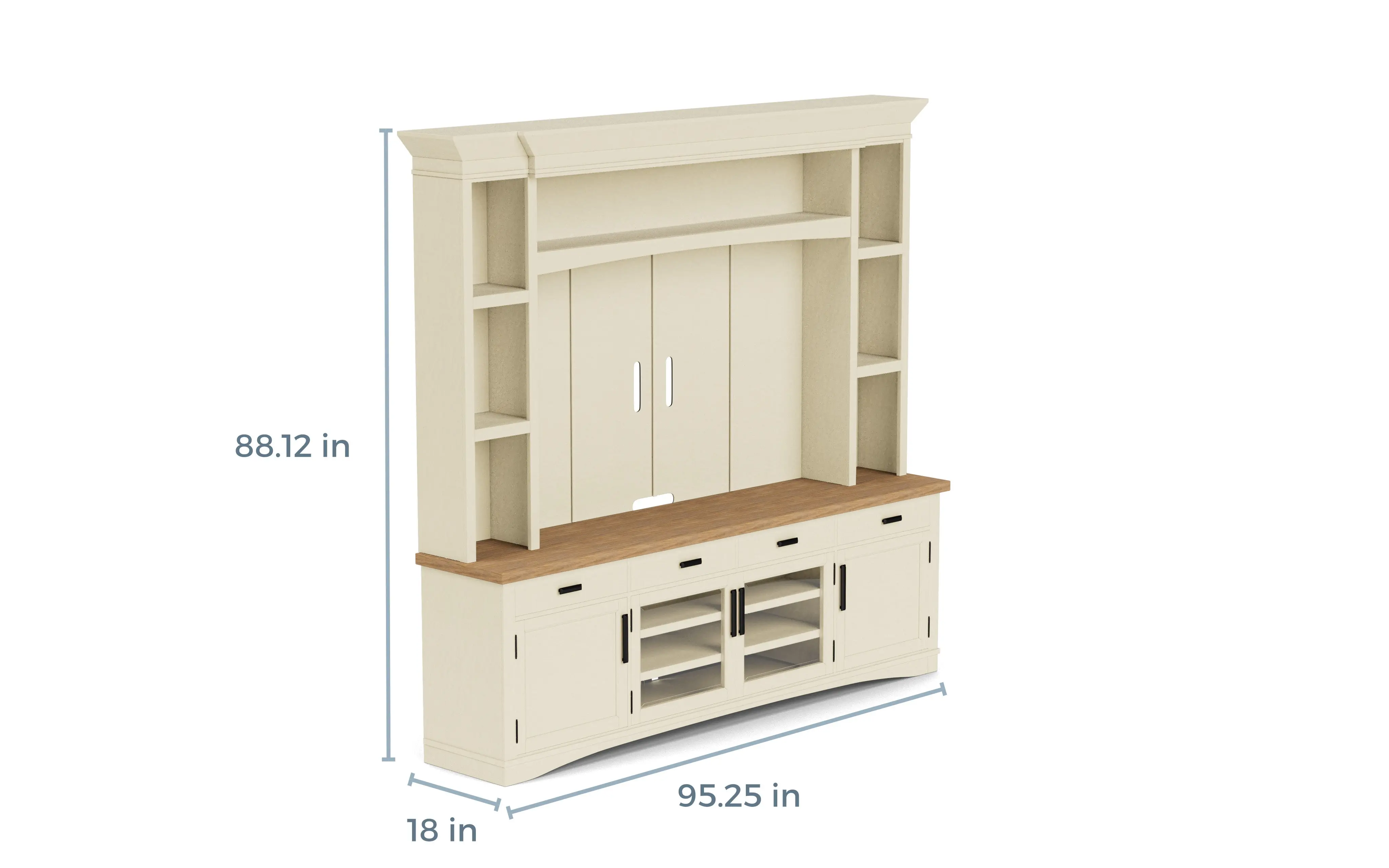 Americana 4 Piece Entertainment Center - Image 4