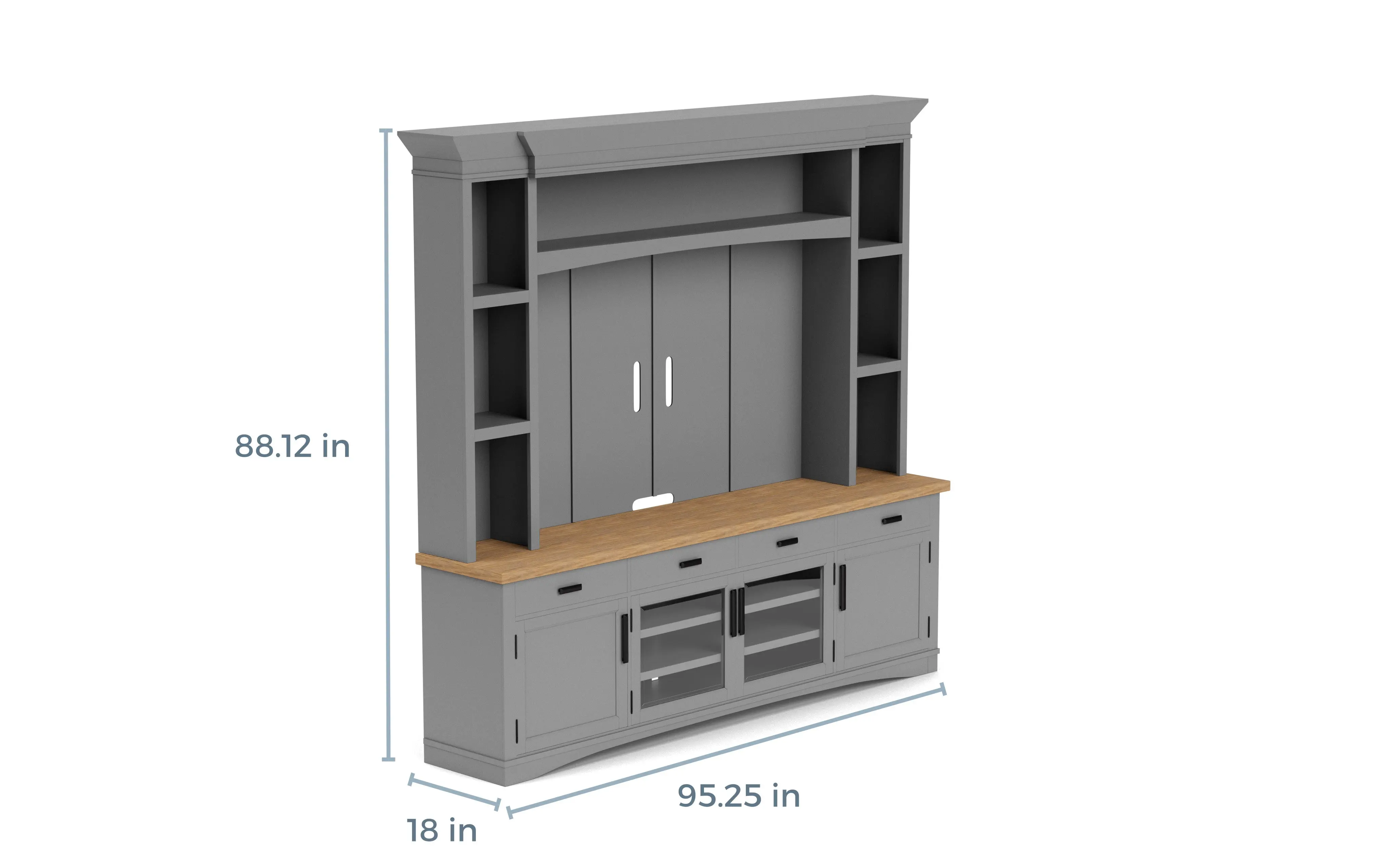 Americana 4 Piece Entertainment Center - Image 6