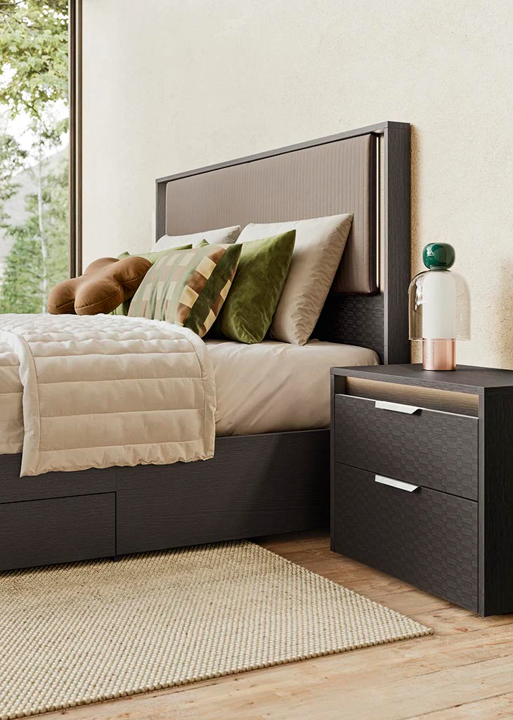 Amy Upholstered Panel Bed With Storage - Image 5