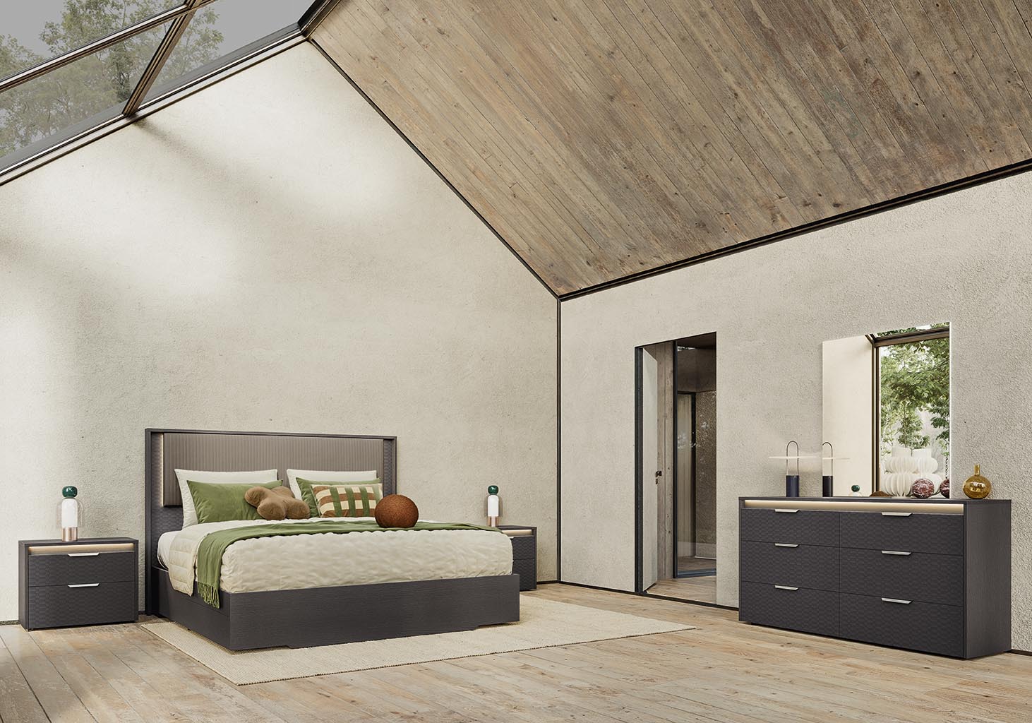 Amy Upholstered Panel Bed With Storage - Image 7