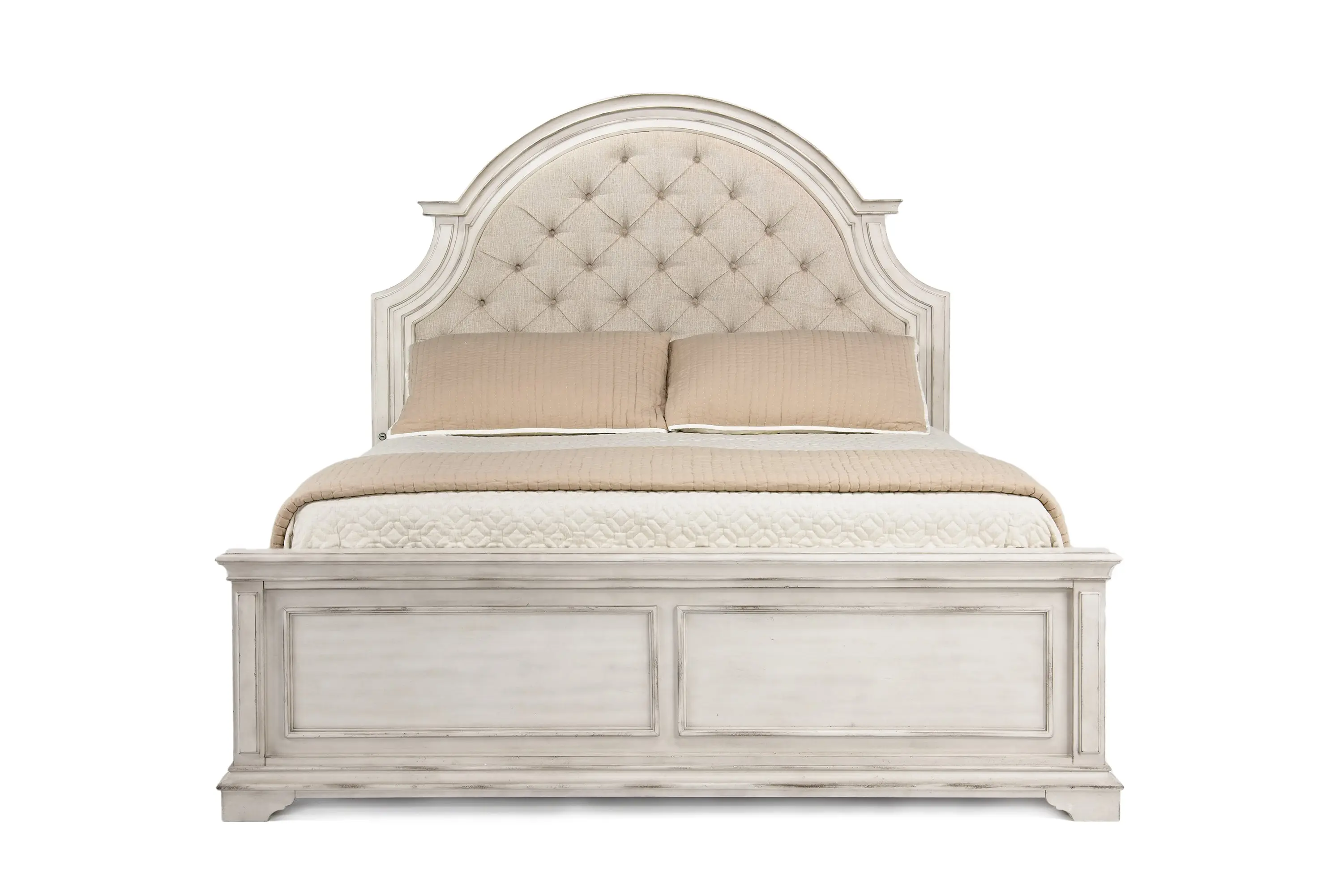Anastasia Upholstered Panel Bed & Dresser & Mirror & Nightstand - Image 7