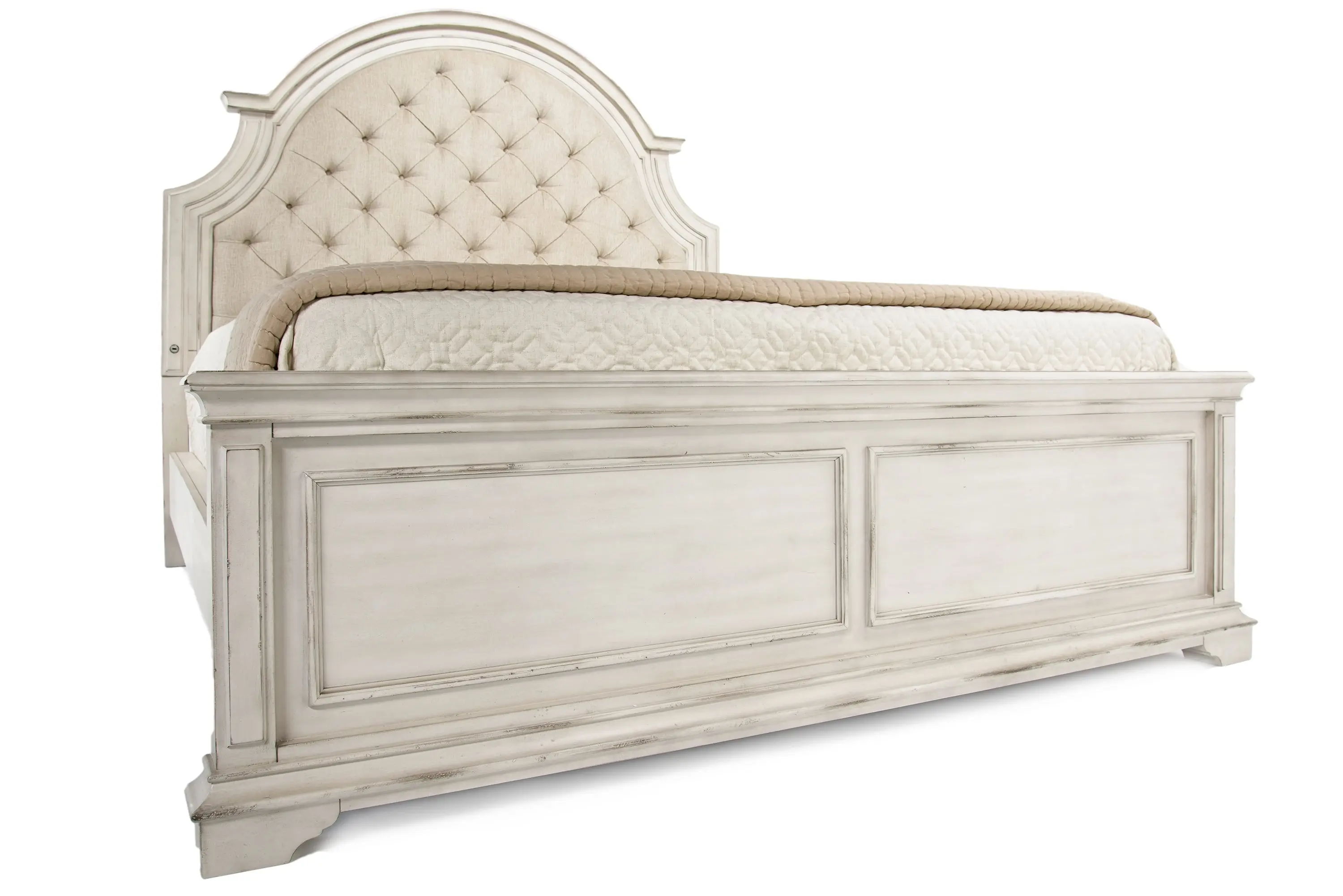 Anastasia Upholstered Panel Bed - Image 9