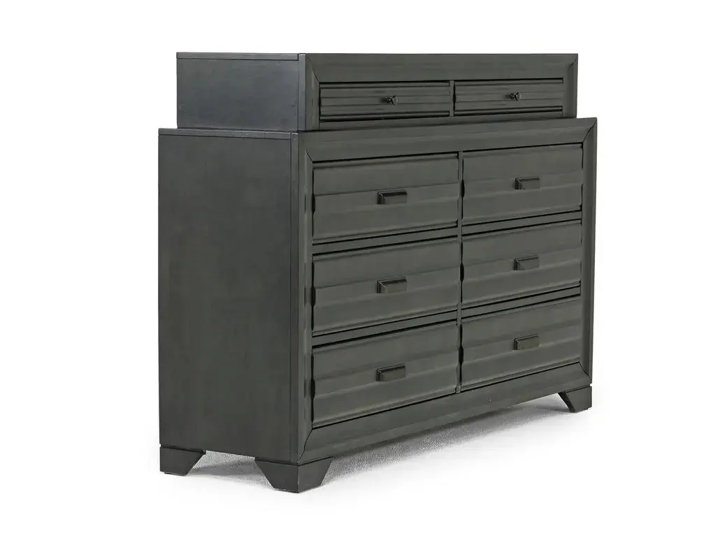 Andes Bookcase Bed & Dresser & Mirror - Image 18
