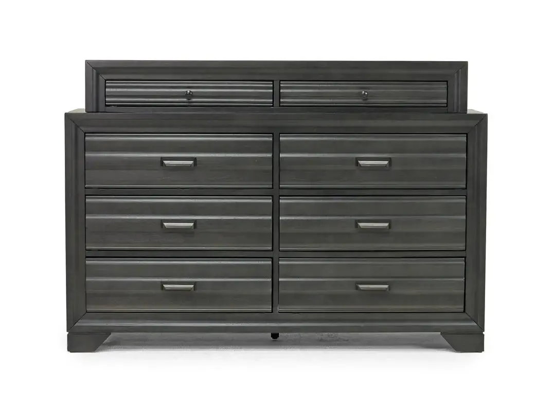 Andes Bookcase Bed & Dresser & Mirror - Image 22
