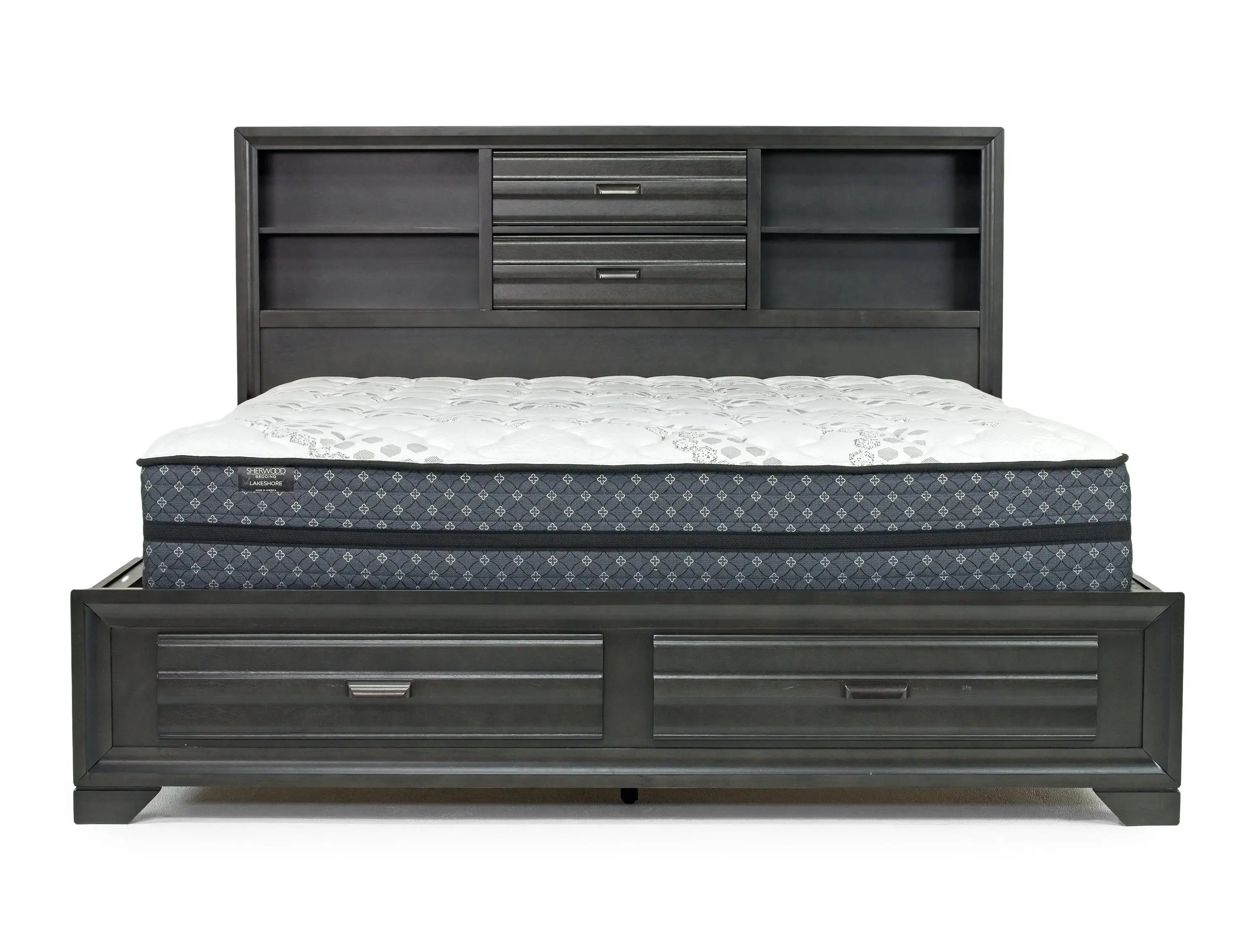 Andes Bookcase Bed & Dresser & Mirror - Image 8