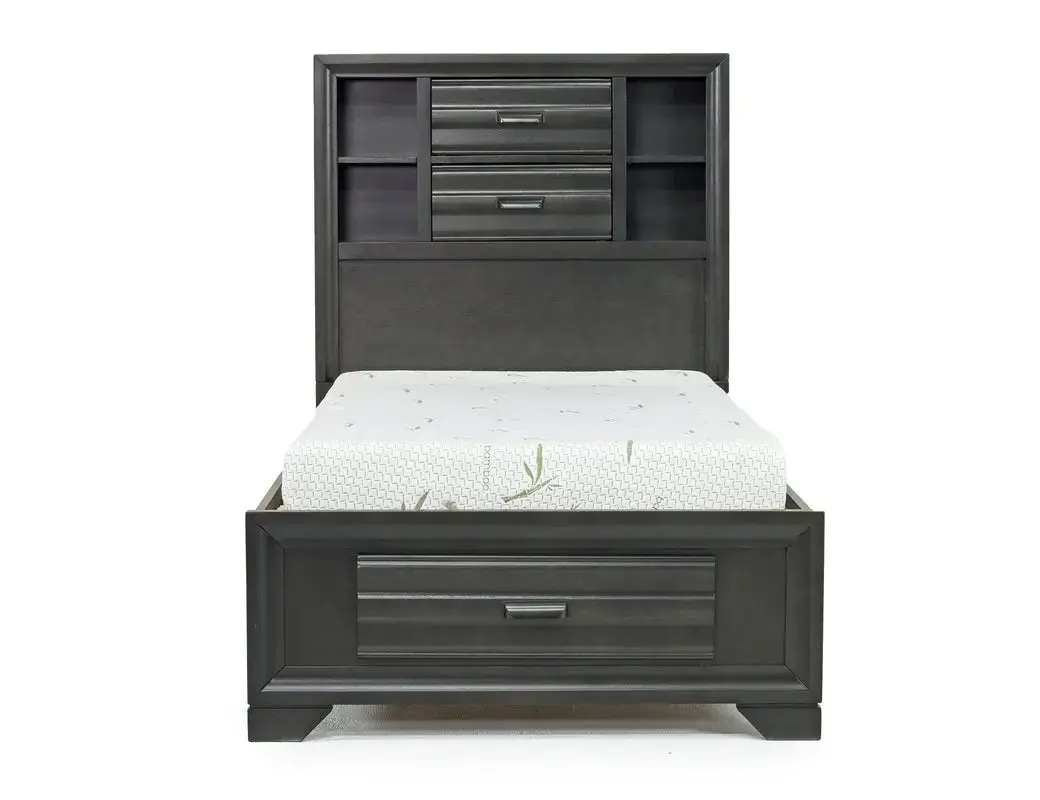 Andes Bookcase Bed & Dresser & Mirror - Image 9