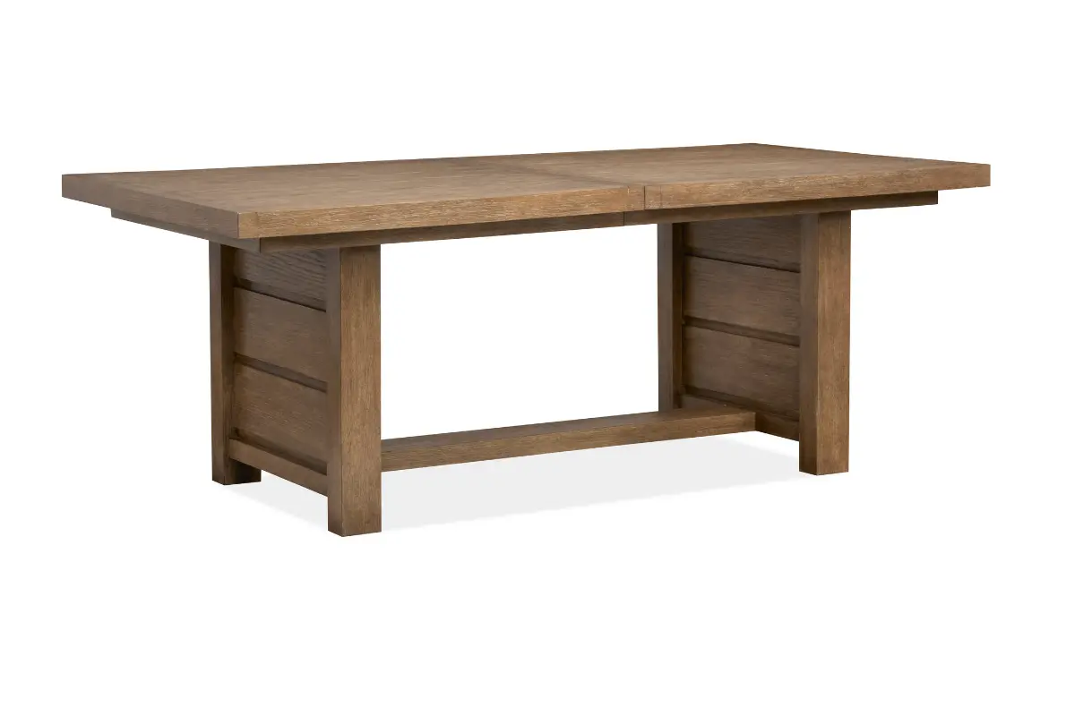 Aspen Valley Trestle Dining Table & 4 Chairs & Bench - Image 6