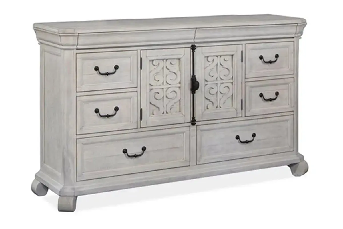 Bellamy Arch Panel Bed & Dresser & Mirror - Image 13