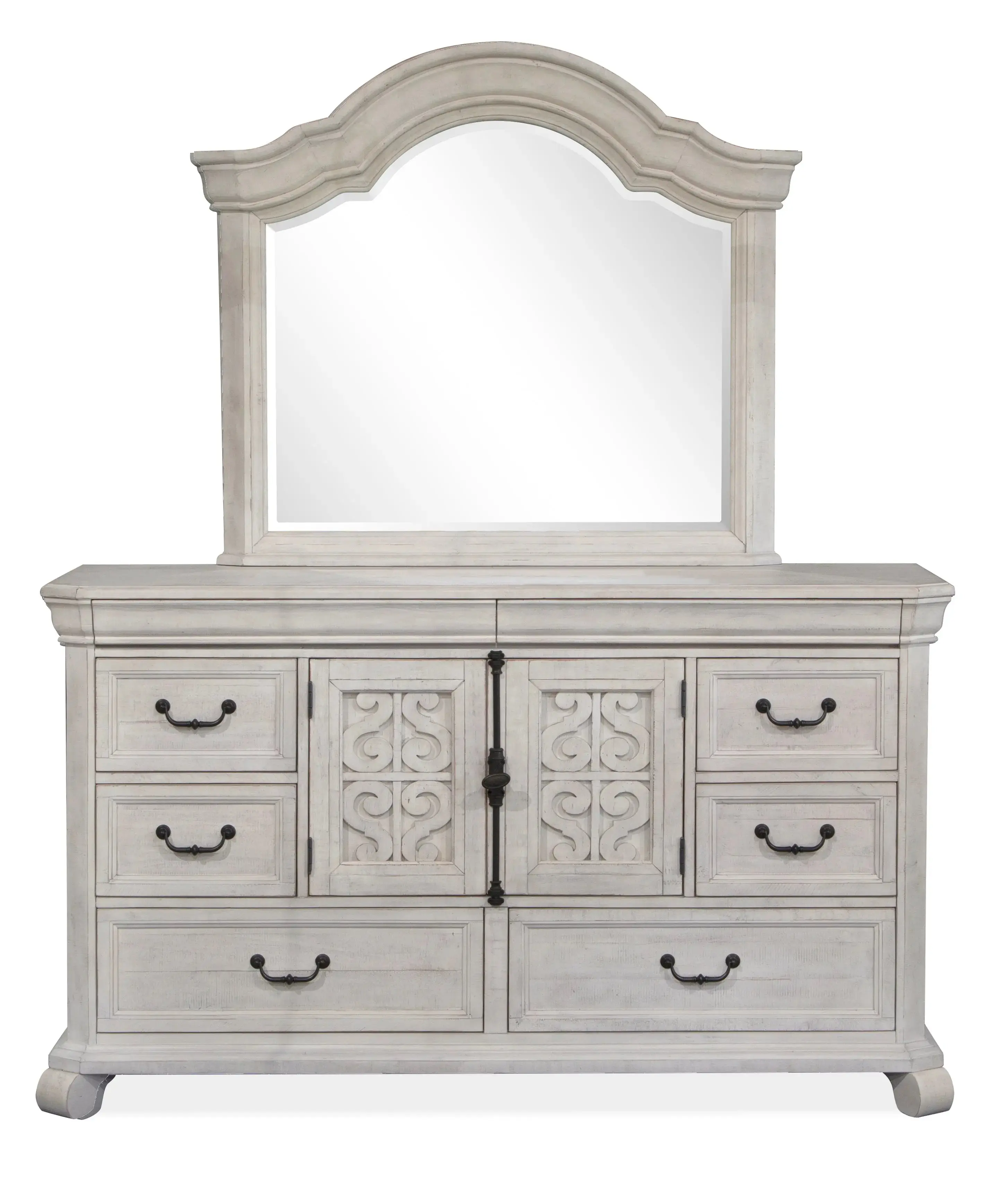 Bellamy Arch Panel Bed & Dresser & Mirror - Image 8