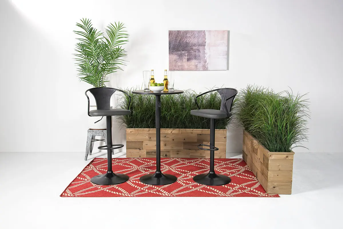 Bentley Round Adjustable Height Dining Table & 2 Stools