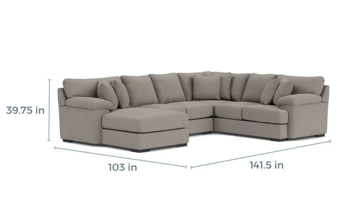 Bermuda Tux Loveseat Chaise Sectional Custom - Image 11