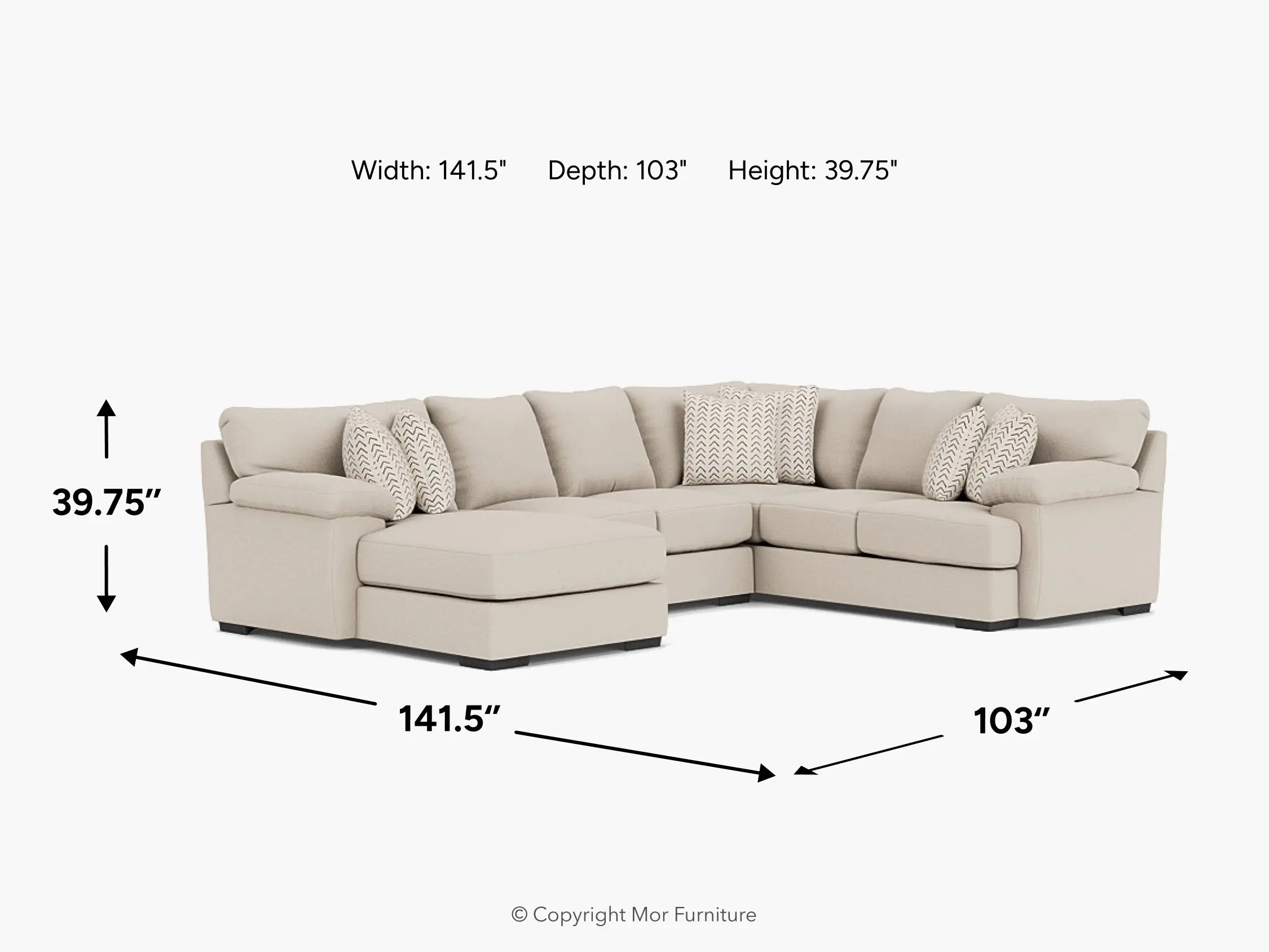 Bermuda Tux Loveseat Chaise Sectional Custom - Image 5