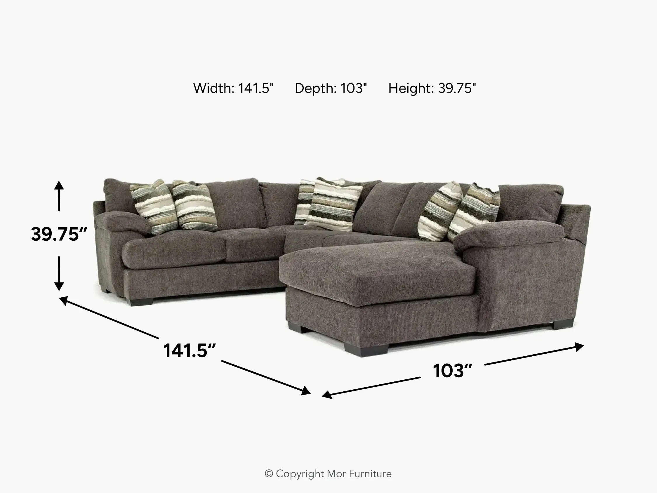 Bermuda Tux Loveseat Chaise Sectional - Image 9