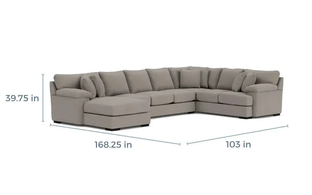 Bermuda Tux Sofa Chaise Sectional - Image 28