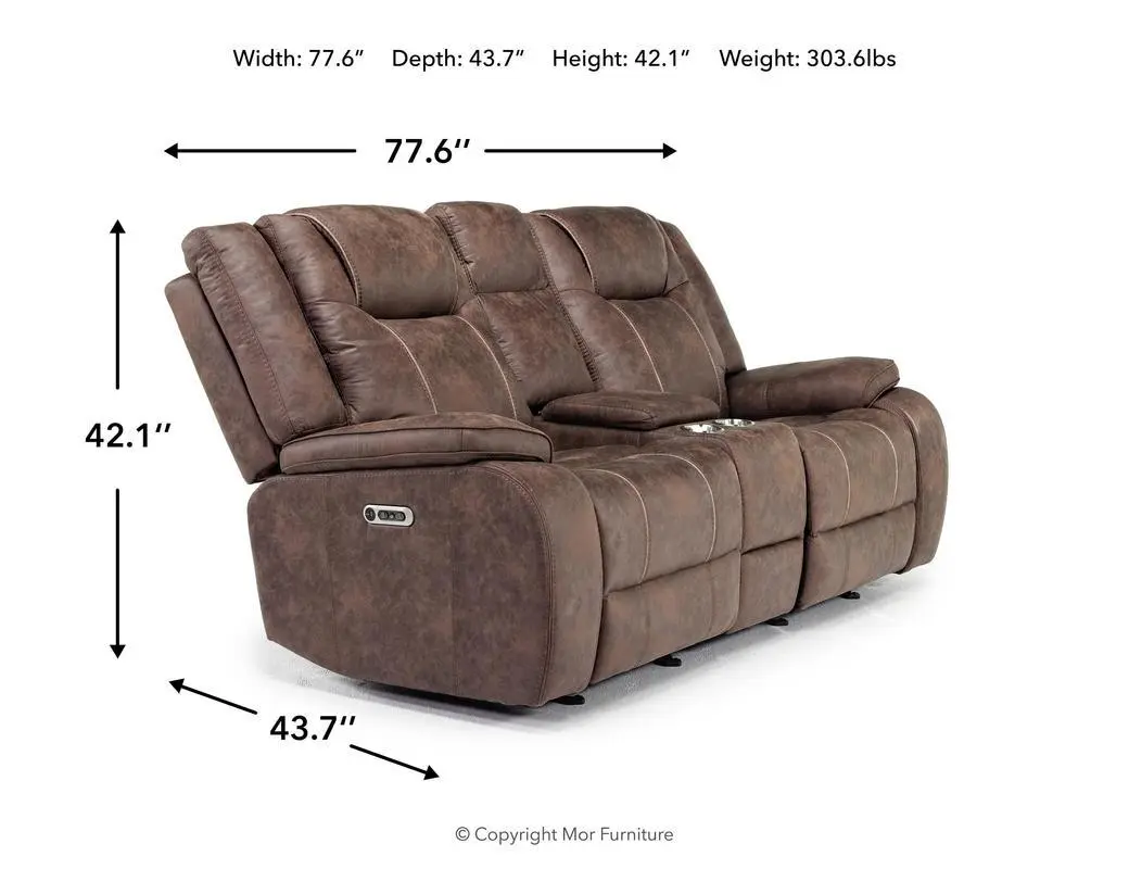 Blake 2 Power Console Loveseat - Image 9