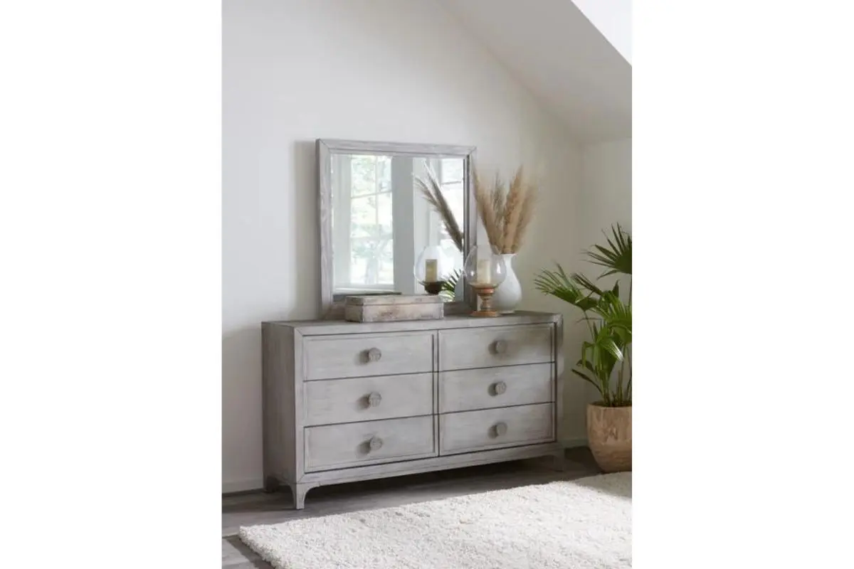 Boho Chic Platform Bed & Dresser & Mirror & Nightstand - Image 23
