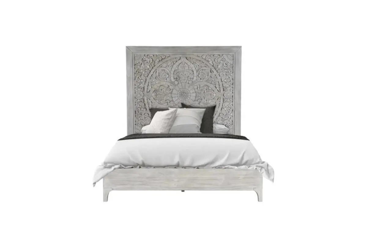 Boho Chic Platform Bed & Dresser & Mirror & Nightstand - Image 7