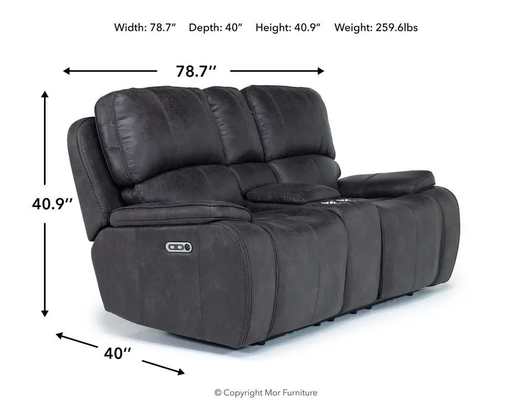Brookings 2 Power Console Loveseat - Image 13