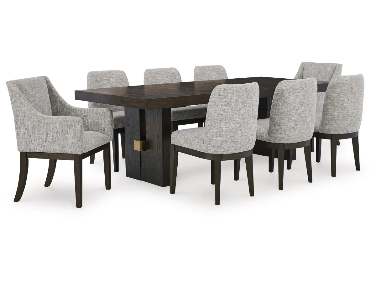 Burkhaus Dining Table & 6 Chairs & 2 Arm Chairs - Image 2