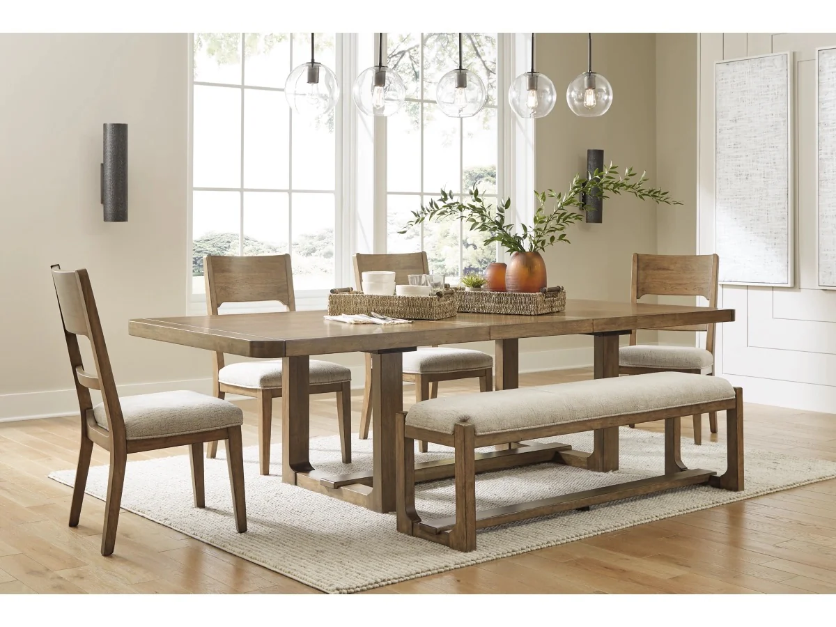Cabalynn Dining Table & 4 Chairs & Bench