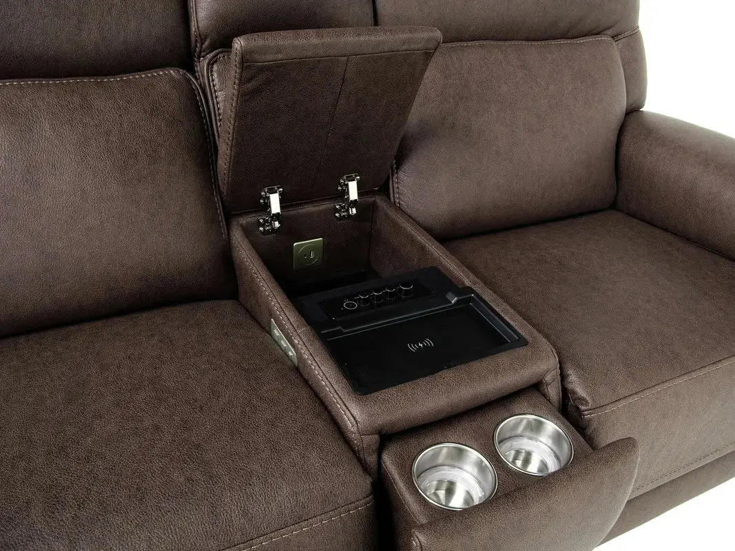 Cannes 3 Power Console Loveseat - Image 11
