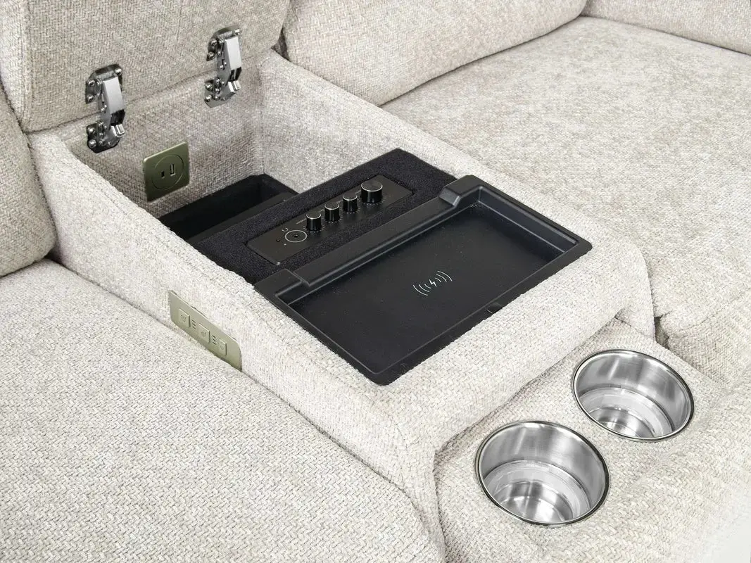 Cannes 3 Power Console Loveseat - Image 16