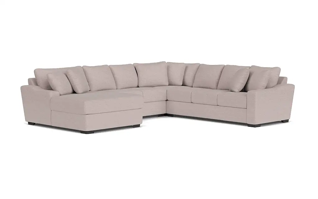 Casper Crypton Performance Extra Large Tux Loveseat Chaise Sectional Custom