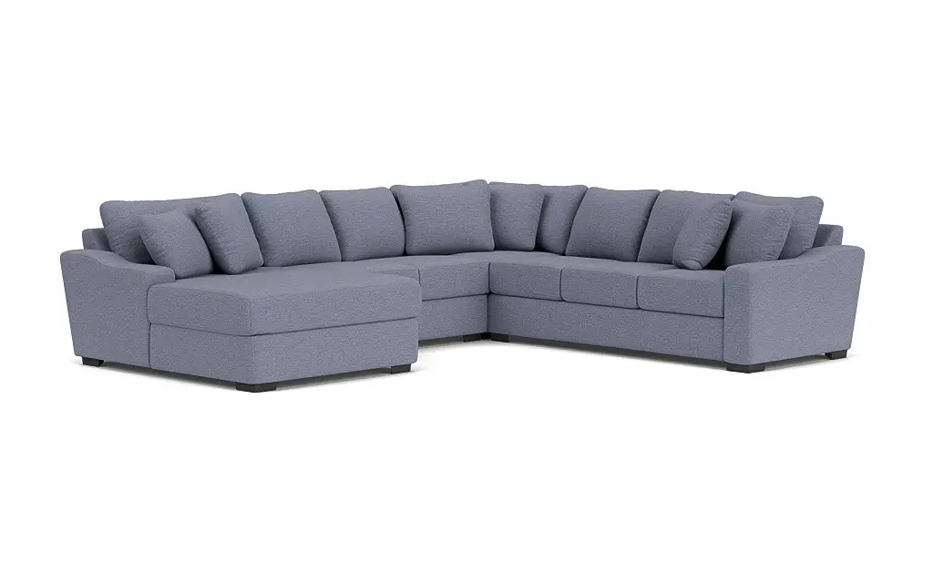 Casper Crypton Performance Extra Large Tux Loveseat Chaise Sectional Custom - Image 3