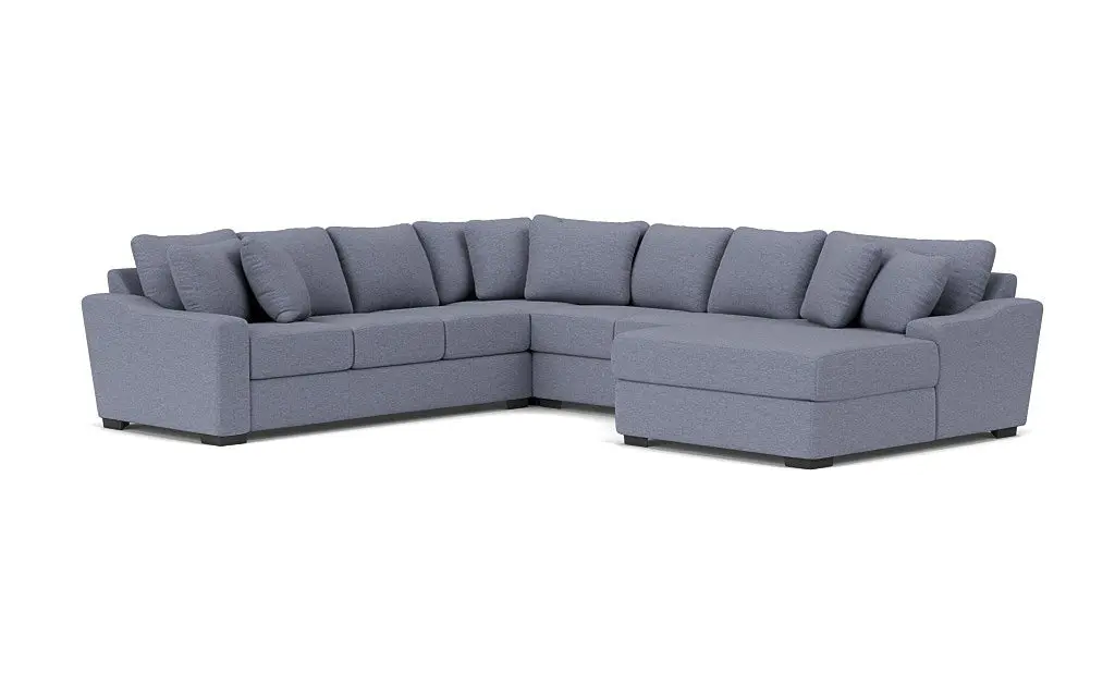 Casper Crypton Performance Extra Large Tux Loveseat Chaise Sectional Custom - Image 4