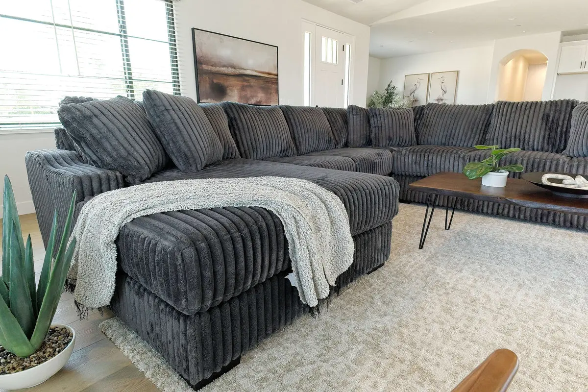 Casper Extra Large Tux Loveseat Chaise Sectional - Image 17