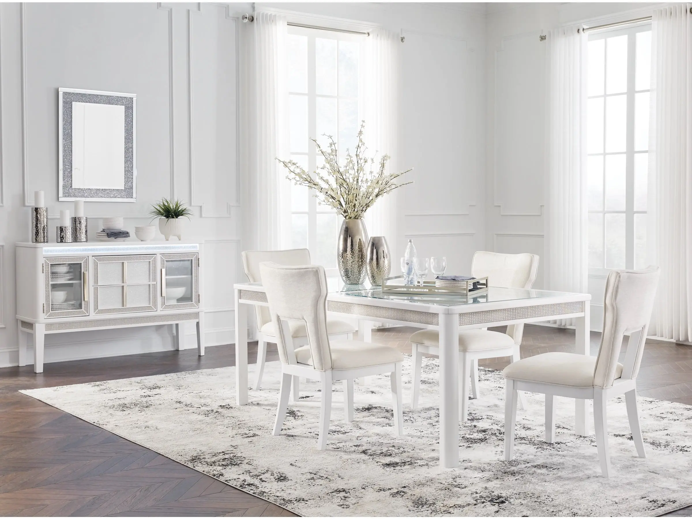Chalanna Dining Table & 4 Chairs