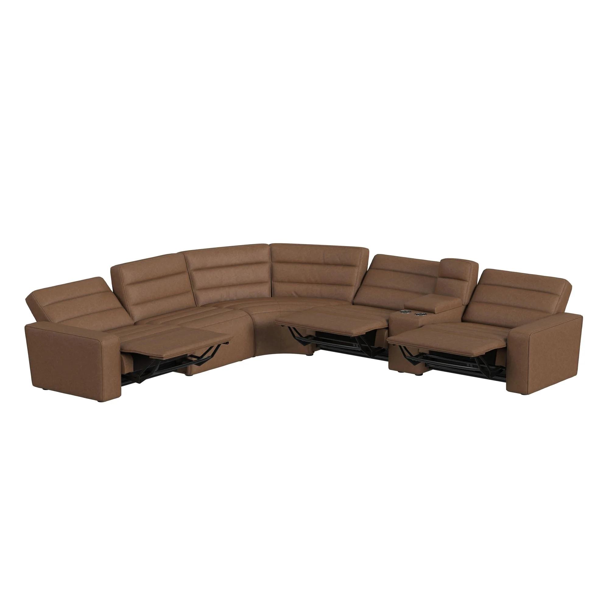 Chelsey 6 Piece Power Sectional With Power Armless Recliner - Image 3