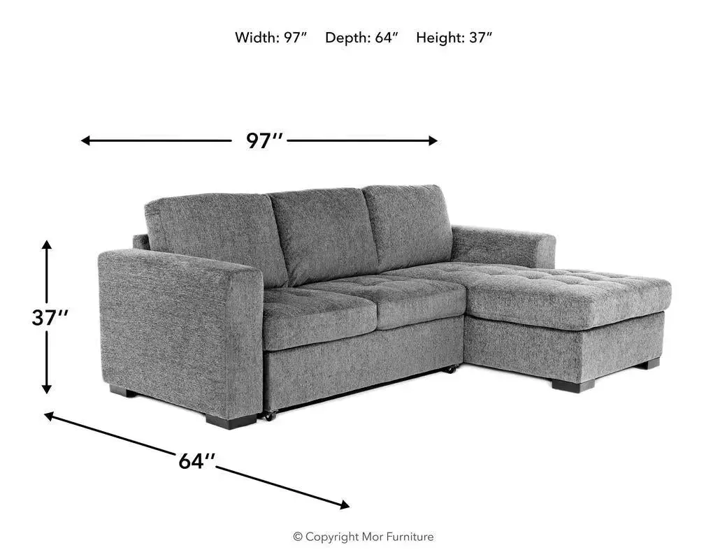 Claire Full Pullout Sofa Chaise - Image 13