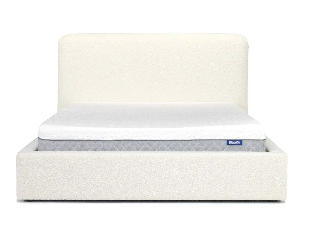 Cloud Boucle Upholstered Panel Bed