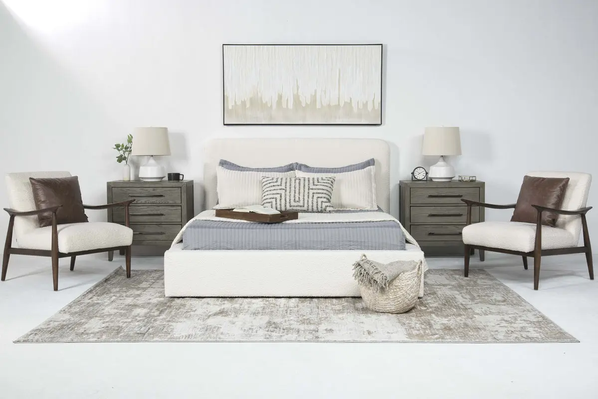 Cloud Boucle Upholstered Panel Bed - Image 9