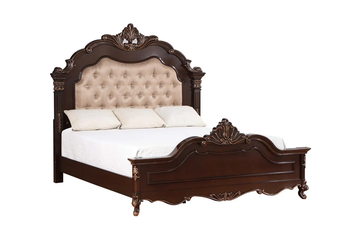 Constantine Upholstered Bed & Dresser & Mirror - Image 7