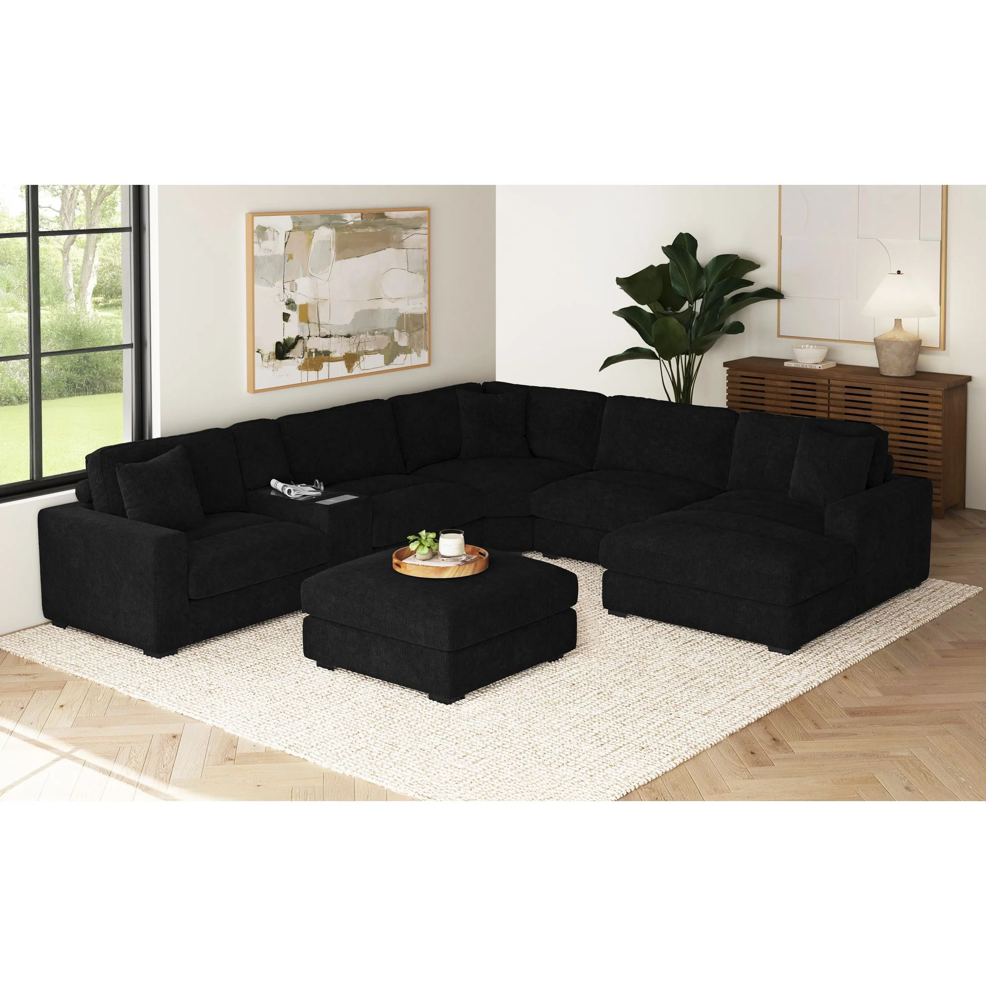 Cuddle Cloud 6 Piece Chaise Sectional - Image 8