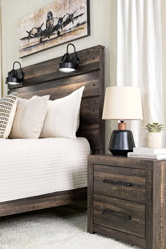 Dallas Panel Bed With Lights & Dresser & Mirror & Nightstand - Image 42