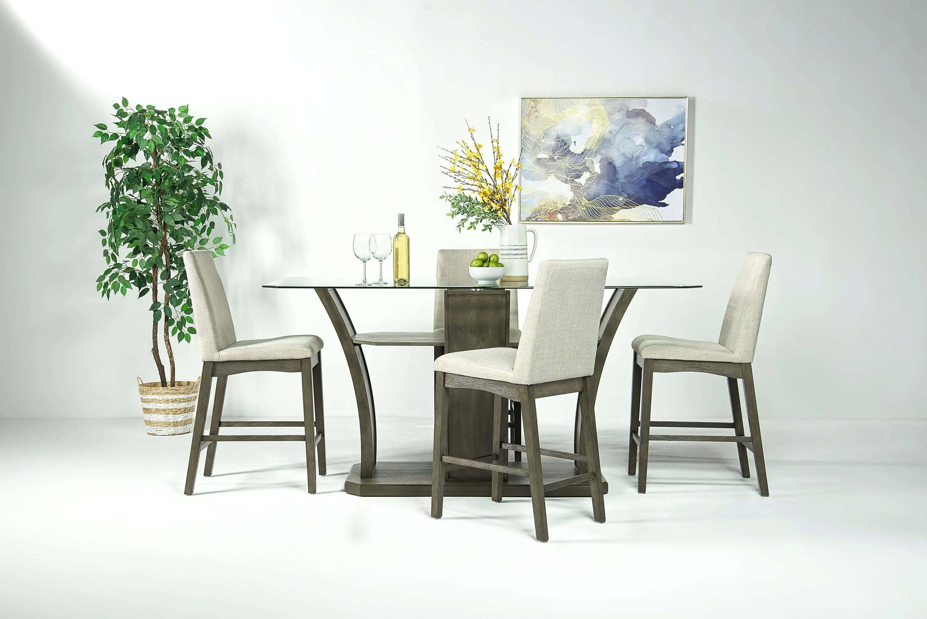 Dapper Counter Height Dining Table & 4 Stools