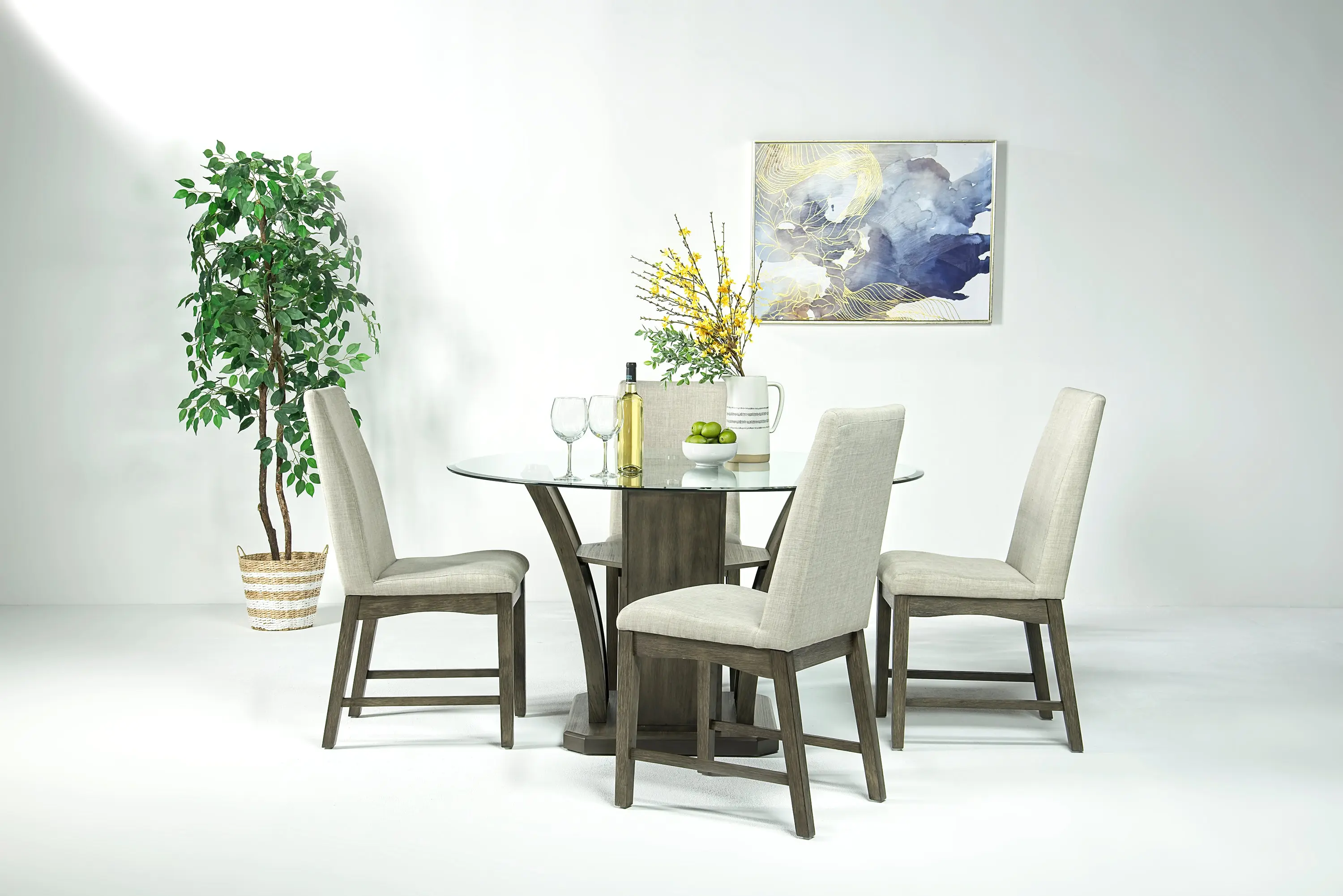 Dapper Round Dining Table & 4 Chairs
