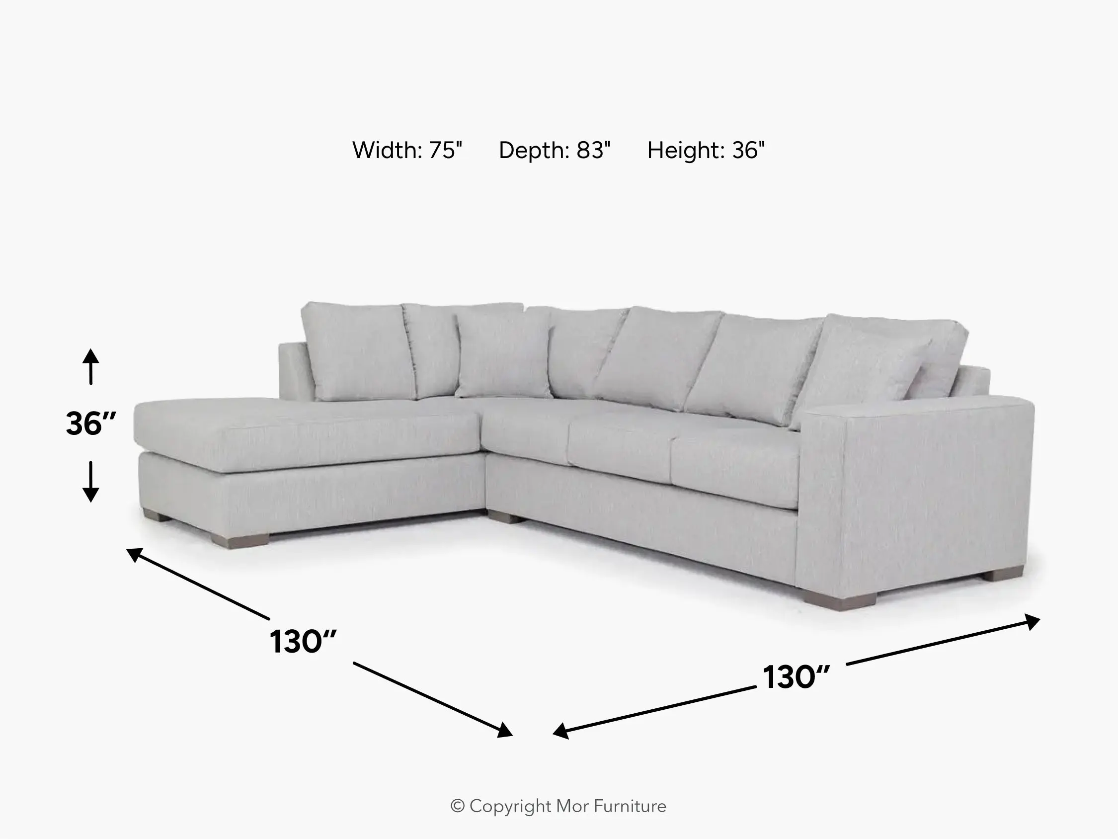 Dennon Sofa Chaise Sectional - Image 10