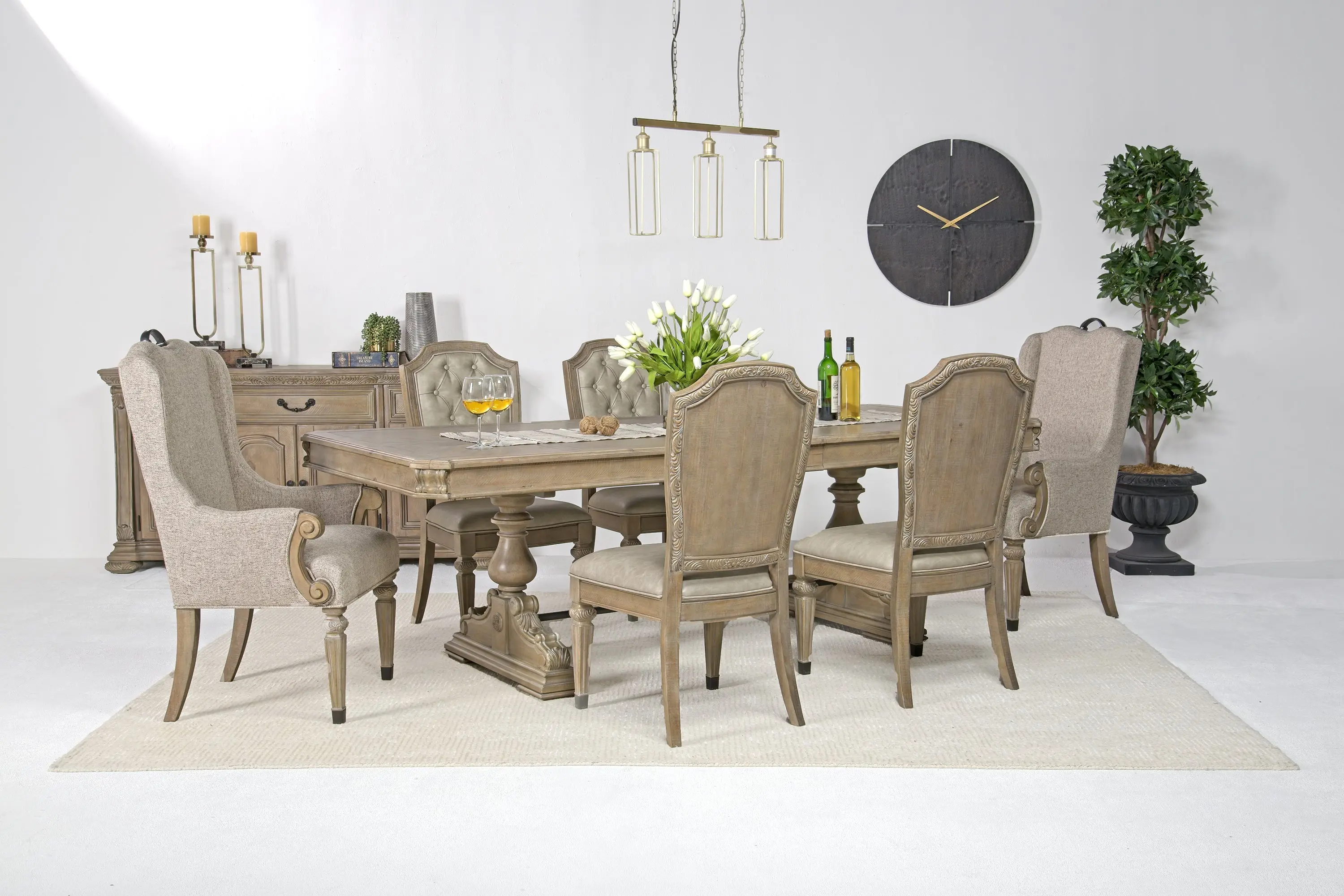 Durango Dining Table & 4 Chairs & 2 Arm Chairs - Image 2